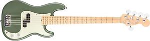 Fender American Pro Precision Bass V - Maple Fingerboard - Antique Olive