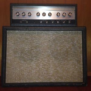 1963 SILVERTONE 1484 TUBE TWIN TWELVE PIGGY BACK COMBO GUITAR AMP REVERB TREMOLO