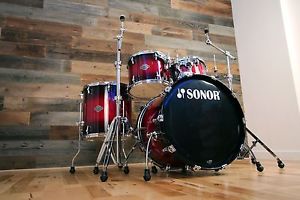 SONOR SELECT FORCE MAPLE SHELL PACK STAGE 1 SMOOTH RED BURST DRUM KIT