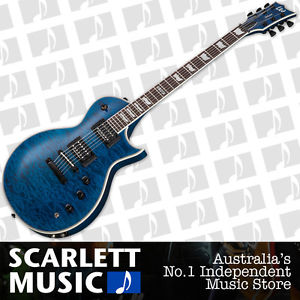 ESP LTD EC-1000 Piezo See Thru Blue Electric Guitar EC1000 EC-1000P *BRAND NEW*