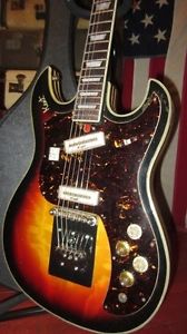 Circa 1967 Vintage Kent Model 740 Electric Solidbody Guitar With Two Pickups