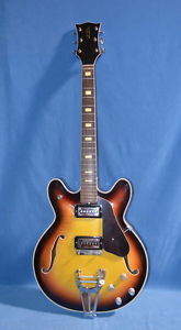 1960's Imperial Tonemaster By Vox 6 String Electric Guitar Sunburst w/ Case