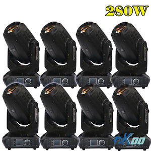 8 units 280W Led Spot Beam Wash Moving Heads Stage Lighting DJ Disco Wed Party