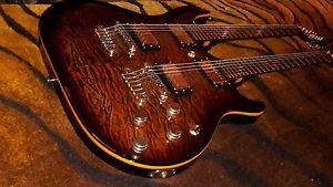 Dean hard tail double neck 12/6 mahogany & quilted maple top only 900 made RARE!