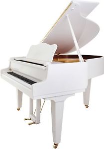 Schimmel Flügel 150 weiß poliert gebraucht - NEU LACKIERT - Ser. 143310 Bj 1973