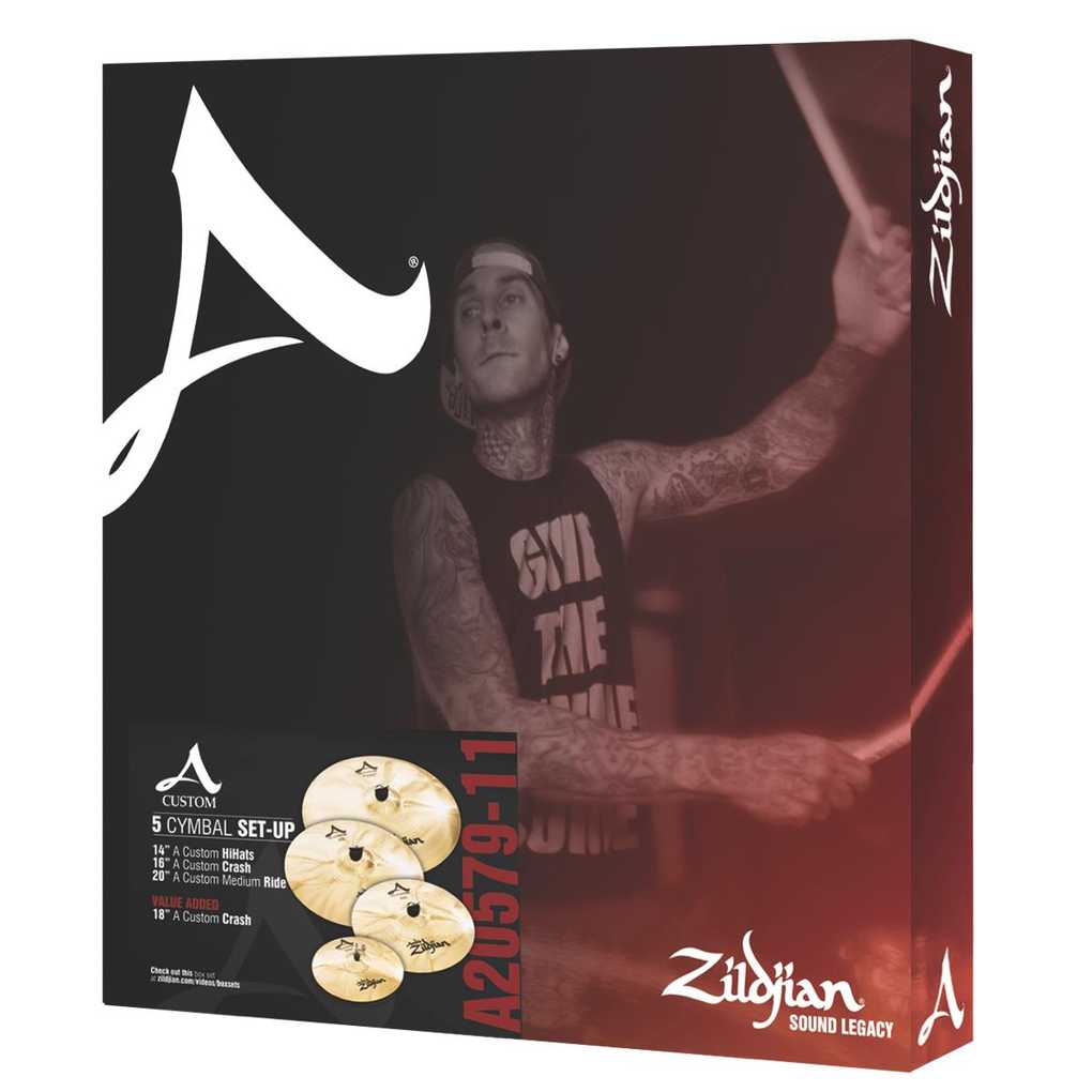 ZILDJIAN Cartone 5 A Custom 390 (A20579-11): ride + hi-hat + 2 crash