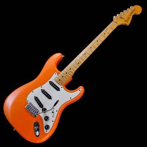Free Shipping Used Fender Stratocaster '81 Capri Orange Electric Guitar