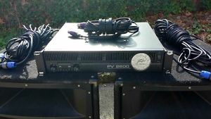 Peavey S3 Speakers w/stands & cables. Peavey  PV2600 Amp.