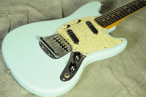 Fender Japan Mustang MG65-86 Sonic Blue Electric Guitar w/Non-Original Soft Case
