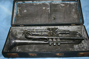 ALTE TROMPETE VON ARNO WINDISCH,VERSILBERT,IN B STIMMUNG