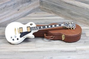 2001 Gibson Les Paul Custom Alpine White + OHSC  Great Shape All Original 
