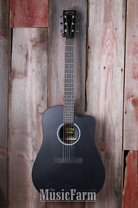 Martin X Series DCXAE BLACK Dreadnought Acoustic Electric Guitar with Fishman