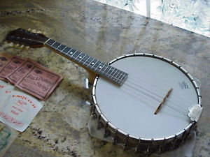 ESTATE FIND Antique 1920s Vega Co 8 strings Banjo Mandolin Style L