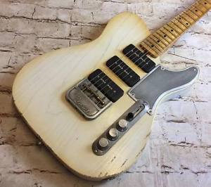 Customshop White Guitar Aged Relic Vintage Nitrocellulose T Type Ash Fraser