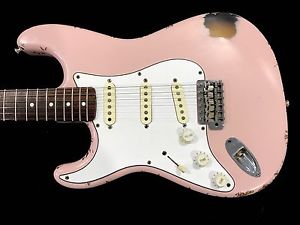 LEFTY! Fender 1962RI Stratocaster Guitar Aged Shell Pink Nitro Left RELIC HSC