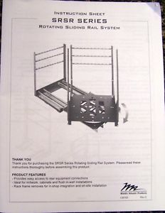 Middle Atlantic Products SRSR Series 19" Rotating Sliding Rail System- BXSRSR2T