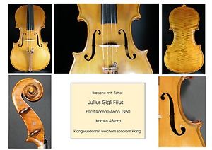 Bratsche Zettel Julius Gigli Filius