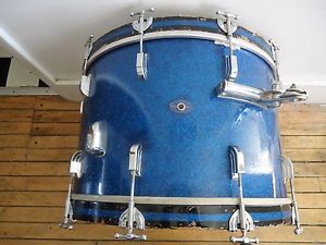 Vintage Leedy Bass Drum Blue Sparkle Made in Chicago Original Slingerland Plant