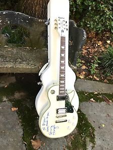 Epiphone Limited Edition Tommy Thayer "White Lightning" Les Paul Guitar SIGNED