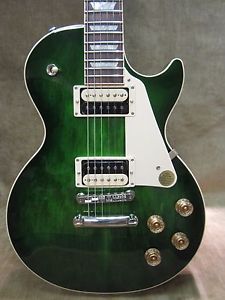 2017 GIBSON LES PAUL CLASSIC T SEE THRU GREEN MINT W/CASE FAST FREE US SHIPPING!