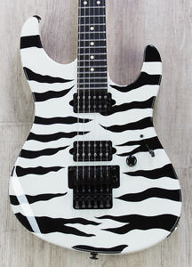 Suhr 80's Shred MKII Electric Guitar, White Tiger, Ebony Fretboard +Cable