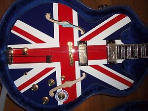 NEW 1 of 1000 Epiphone Union Jack Sheraton Electric Guitar Case Gibson Noel