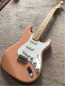 Excellent! Fender Japan Stratocaster Guitar STD Shell Pink Made in Japan