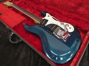Mosrite 1966 The Ventures Model Ink Blue Electric Guitar Free shipping