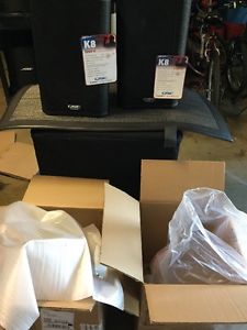 2x QSC K8 2 Way 1000w Powered Speakers K8" Active . With Brand New Bags.
