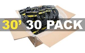 MASTER CASE OF (30) SUPERFLEX GOLD SFM-30 PREMIUM MICROPHONE CABLES 30'