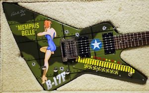 Gibson guitar WWII Memphis Belle B-17 bomber signed by Col Robert Morgan pilot