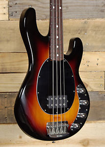 Music Man Stingray Neck Thru 4 String Electric Bass Sunburst Finish w/ Case