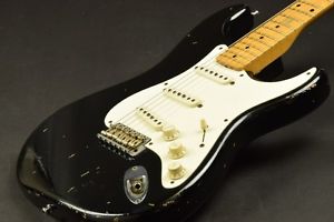 Fender Custom Shop 1956 Stratocaster Relic Black Electric Guitar Free Shipping