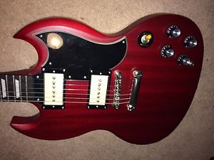 Custom epiphone cherry sg g400 w/ GIBSON P-90 pickups 311668317