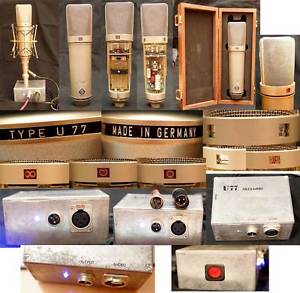VINTAGE NEUMANN U77 Micro (Rare)+ power sup12V + Shockmount / Works Perfectly !!