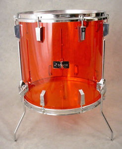 70's SONOR ACRYL 16x16" RED CHAMPION FLOOR TOM DRUM, SUPER RARE