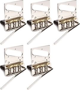 Super-Vee Maverick Tele Bridge Kit - 4-screw Nickel Fin... (5-pack) Value Bundle