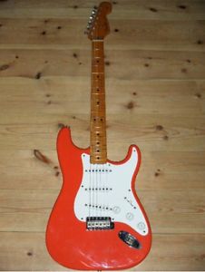 USED FENDER 1992 USA AMERICA 1957 STRATOCASTER FIESTA RED