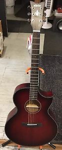 Schecter Orleans Stage 6 String Acoustic Electric Guitar Red Burst Satin