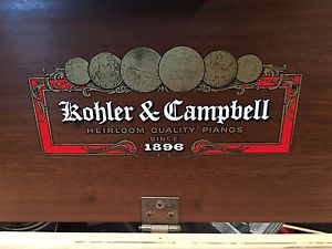 Kohler and Cambell Heirloom upright player piano, with Bench