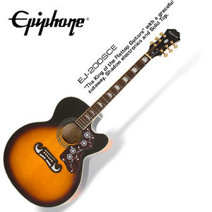 Epiphone EJ-200SCE Acoustic Vintage Sunburst (VS) EEJ2VSGH1