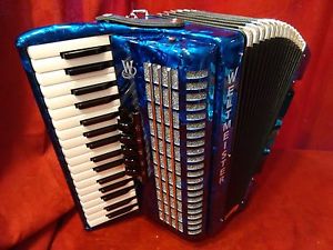 NEW Weltmeister Piano Accordion Blue Achat 72 34/72 LMM From Germany