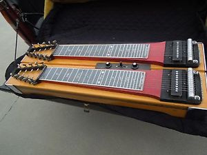 Vintage Joe Morrell Steel Guitar Double Neck In Original case
