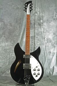 Rickenbacker/ 330 Jetglo Black w/hard case Free shipping  From JAPAN Right hand