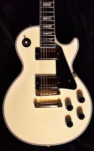 Gibson Custom Shop Les Paul Custom Alpine White 2000s Ebony Free Shipping