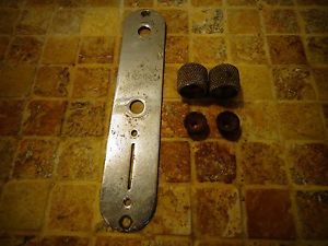 Vintage 1952 Fender Telecaster Control Plate, Knobs and Strap Buttons