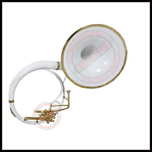 Sousaphone White Colored Bb Pitch For Sale With Free Handmade Case + Mouth Piece