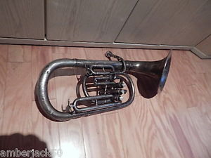 VINTAGE FA REYNOLDS BARITONE HORN W MOUTHPIECE NEEDS RESTORE INTERNATIONAL AUCTN