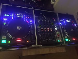 Denon DN-s3700 2pcs Digital Media Player & Denon DN-X1600 Mixer With Hard Case