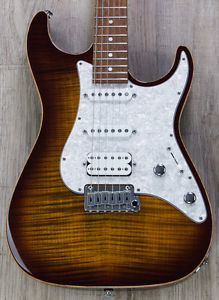 Suhr Standard Custom HSS Guitar, Bengal Burst, Roasted Birdseye Maple